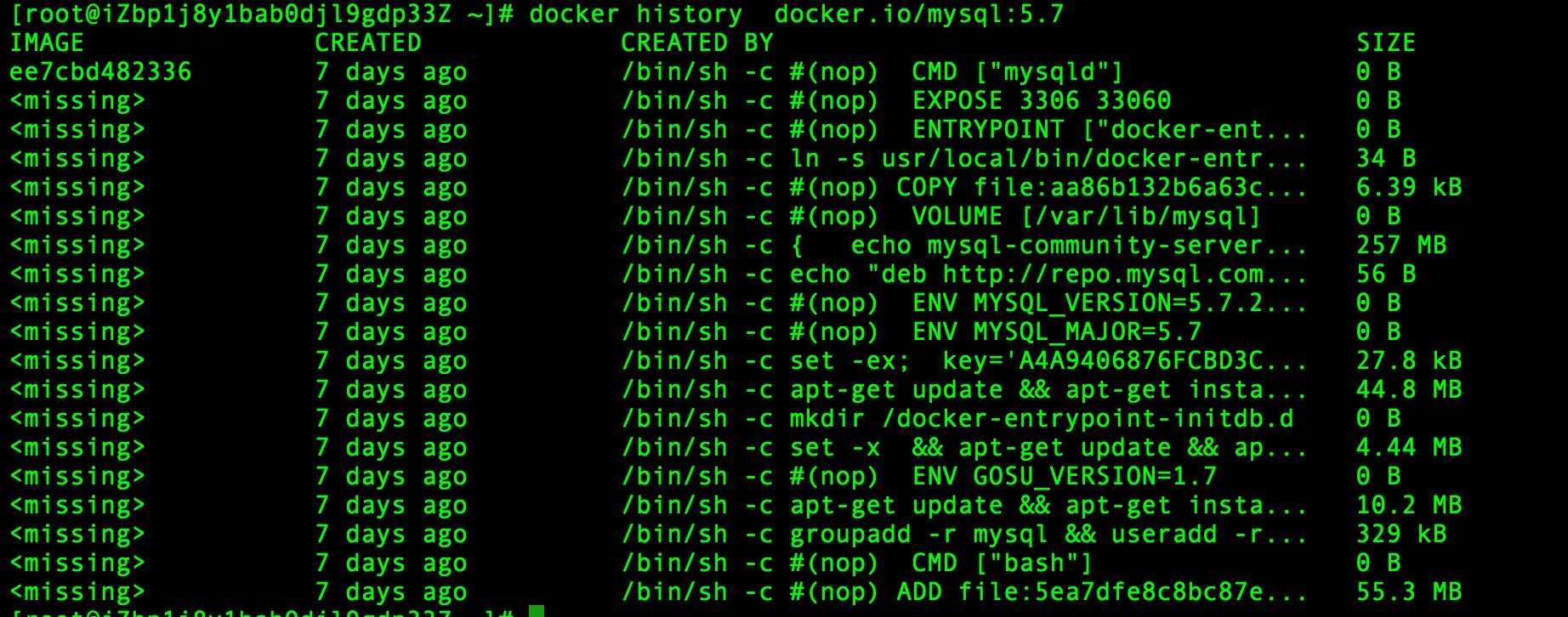 Docker 查看鏡像信息的方法