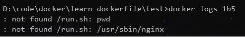 解決docker CMD/ENTRYPOINT執行sh腳本報: not found/run.sh: