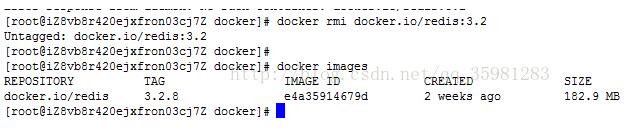 在docker下刪除兩個id相同的鏡像的操作