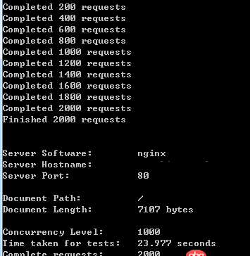 apache - 使用ab工具時,設置請求數2000,并發數1000,但是請求數是分成10個200請求完成的,并發體現在哪里