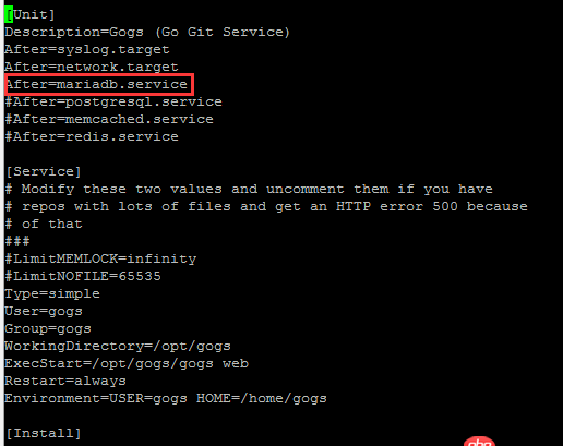 CentOS gogs服務啟動失??？