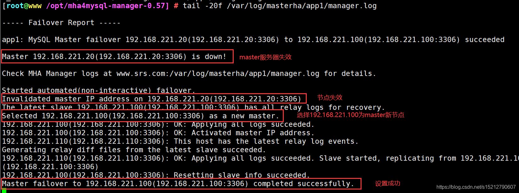 MySQL之高可用集群部署及故障切換實現