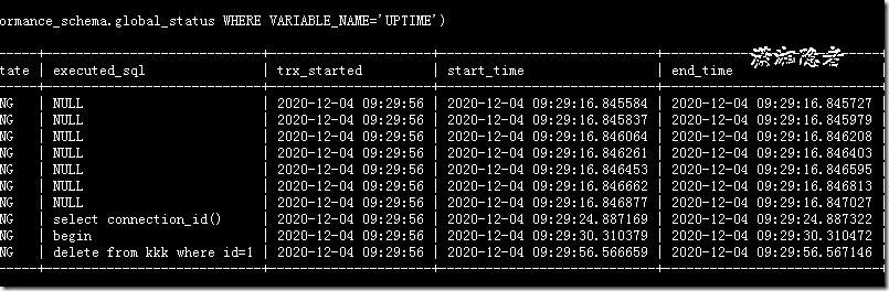 MySQL找出未提交事務(wù)的SQL實(shí)例淺析