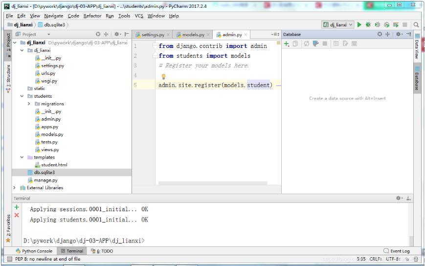 django 將自帶的數(shù)據(jù)庫sqlite3改成mysql實(shí)例