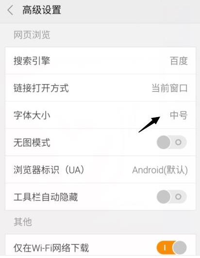 手機獵豹瀏覽器快速調節獵豹瀏覽器字體圖文教程