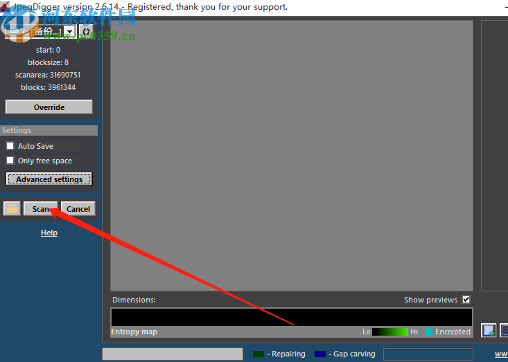 JpegDigger恢復(fù)圖片文件的方法步驟