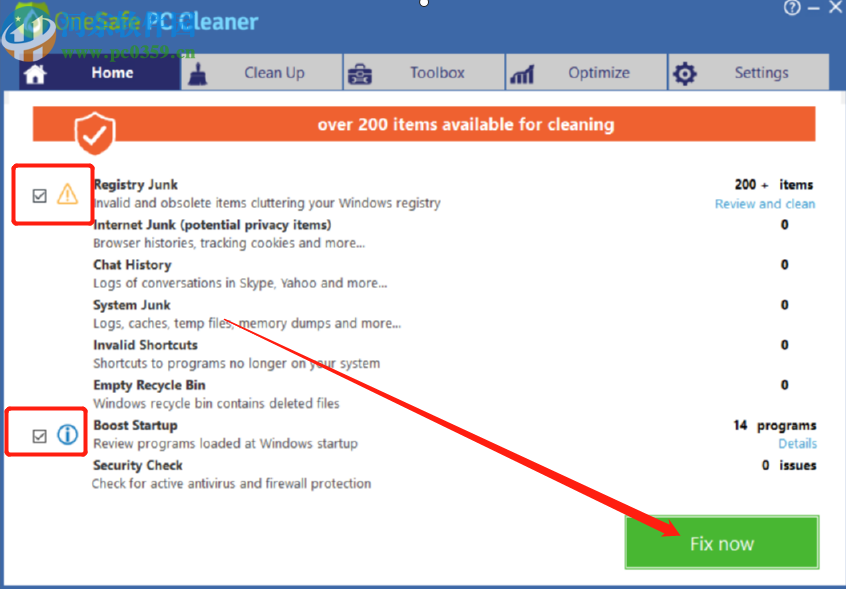 OneSafe PC Cleaner清理系統垃圾的方法