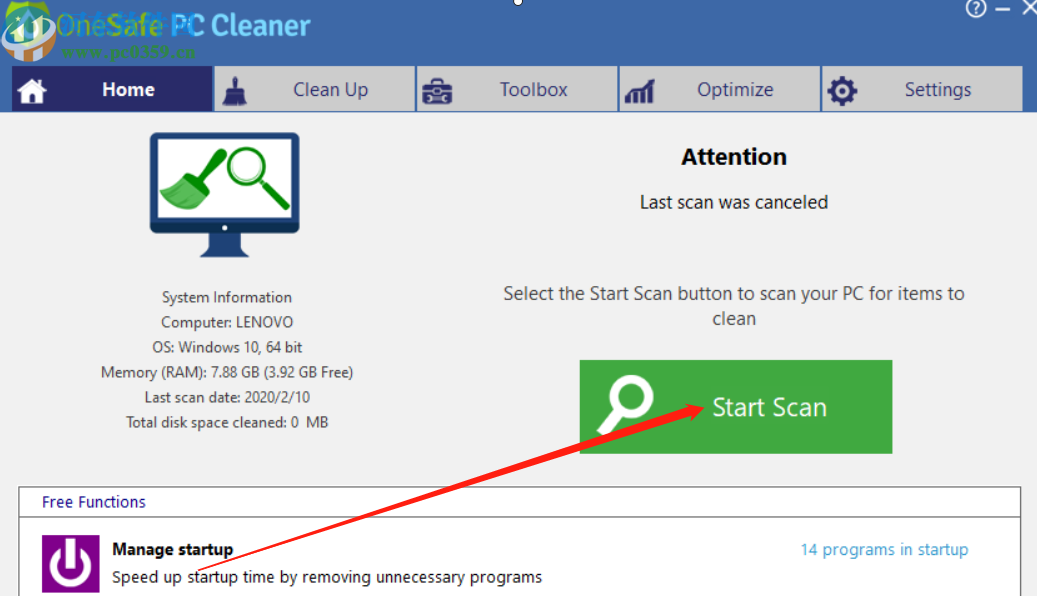 OneSafe PC Cleaner清理系統垃圾的方法