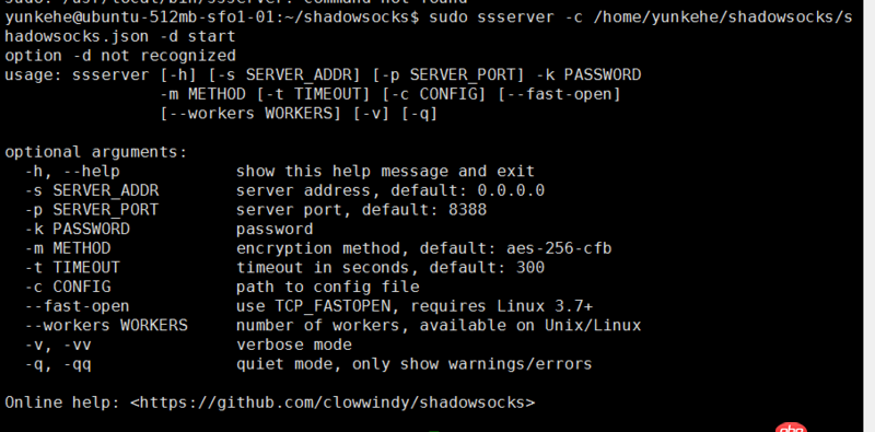 ubuntu后臺啟動shadowsocks命令