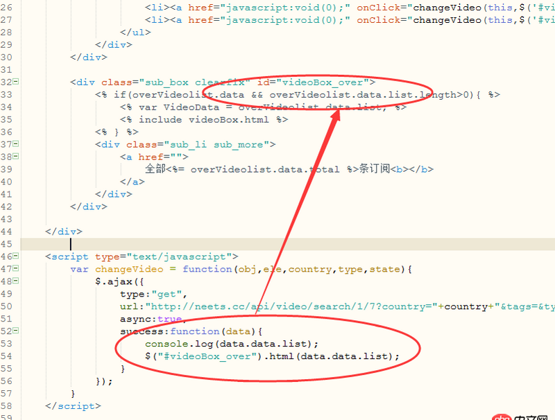 node.js - KOA-EJS 交互，前臺，ajax得到的數據，如何用EJS模板來渲染。