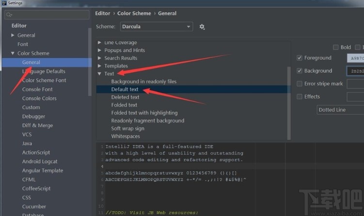 IDEA設置編碼背景色的方法