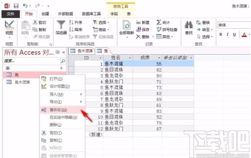 Microsoft Office Access修改數據表名稱的方法