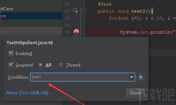 IntelliJ IDEA設置條件斷點的方法步驟