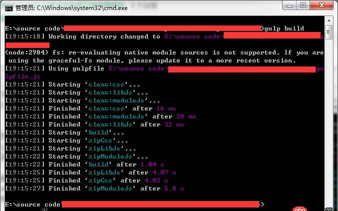 node.js - npm install -g gulp 報錯但不影響使用