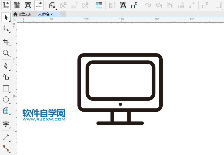 CorelDRAWX8怎么畫(huà)液晶顯示器圖標(biāo)