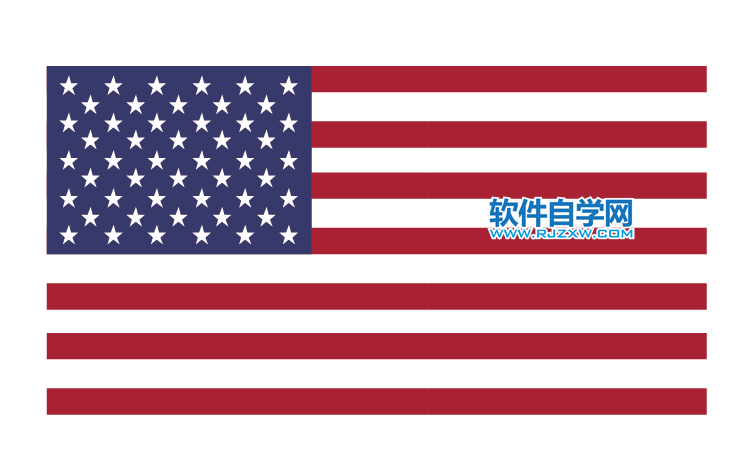 ai怎么繪制美國國旗