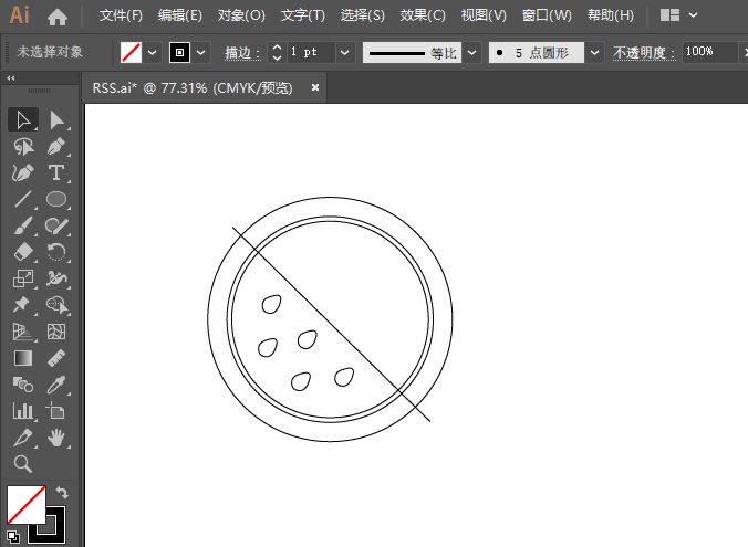 ai繪制西瓜圖標的方法