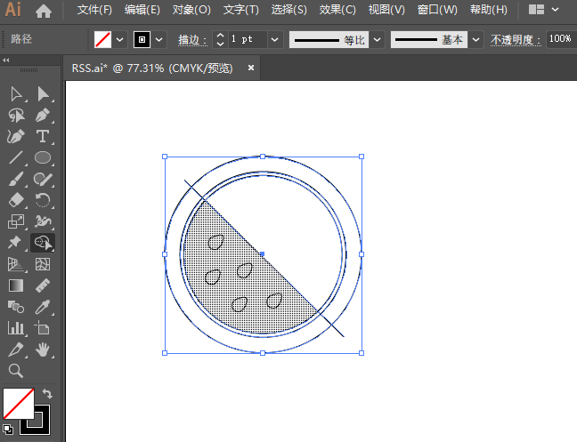 ai繪制西瓜圖標的方法