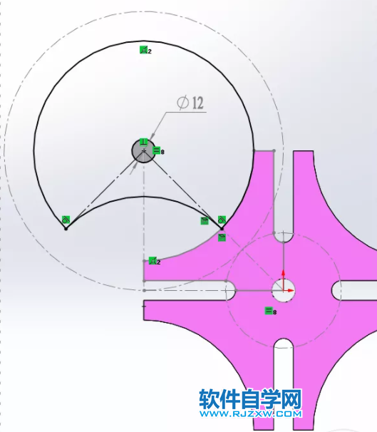 SolidWorks裝配體里怎么畫槽輪機構