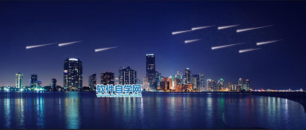 ps制作流星雨效果的方法