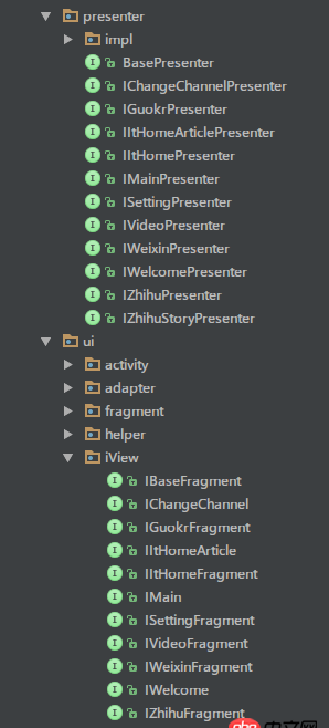 android - MVP模式 包的結(jié)構(gòu)