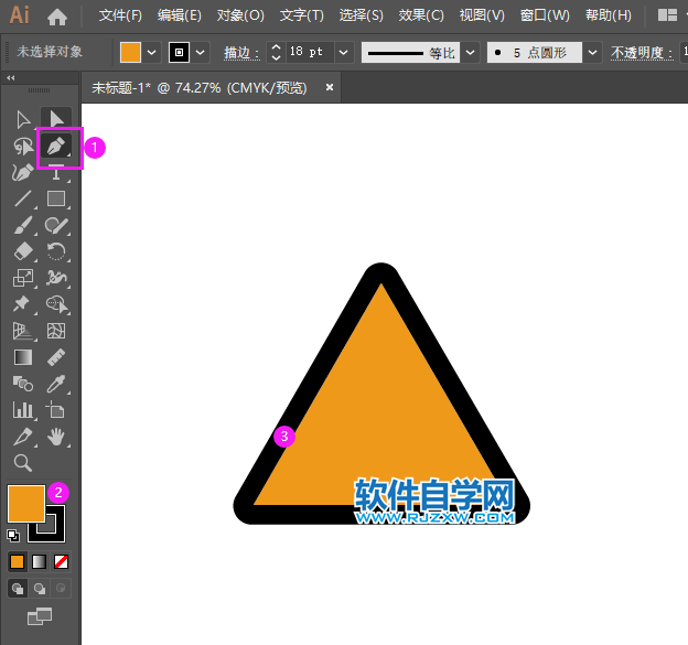 ai怎么畫(huà)連續(xù)彎路圖標(biāo)