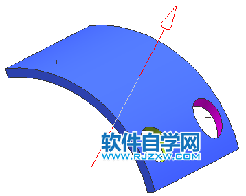 UG怎么在非平曲面上創建孔特征