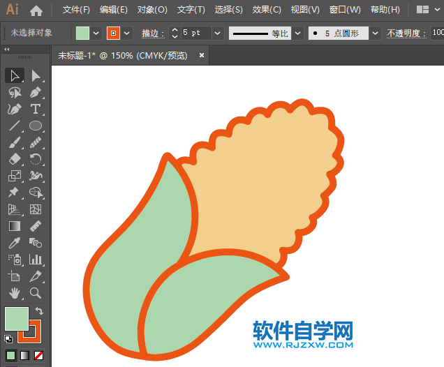 ai怎么畫玉米圖標