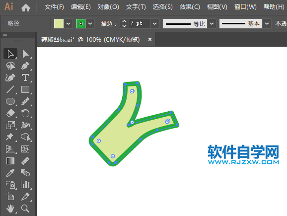 ai怎么畫西蘭花圖標
