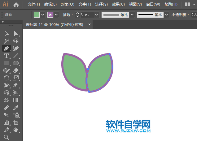 ai怎么畫藍(lán)莓圖標(biāo)