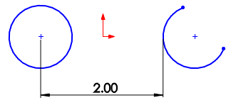 solidworks怎么生成兩個圓弧之間的尺寸