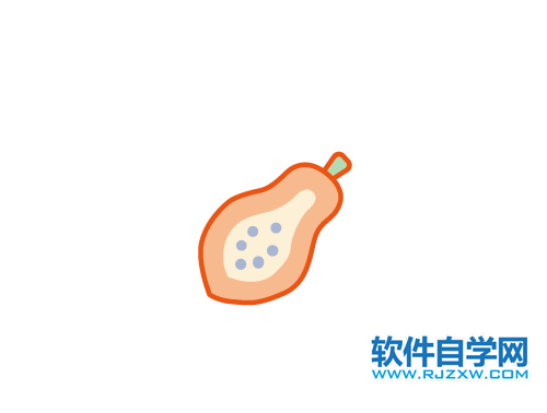 ai怎么畫番木瓜圖標