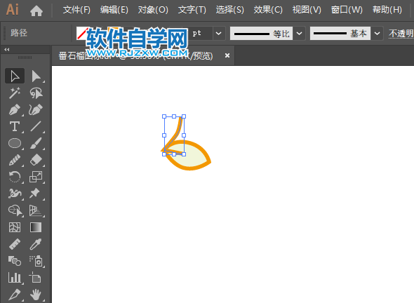 ai怎么畫檸檬水果圖標