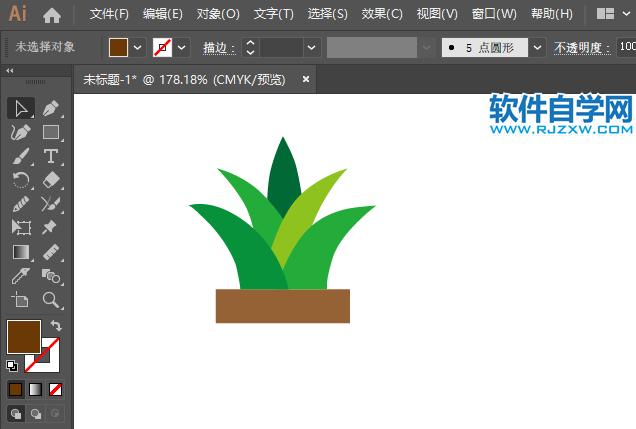 ai怎么畫蘆薈圖標