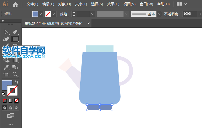 ai怎么畫灑水壺的簡易圖