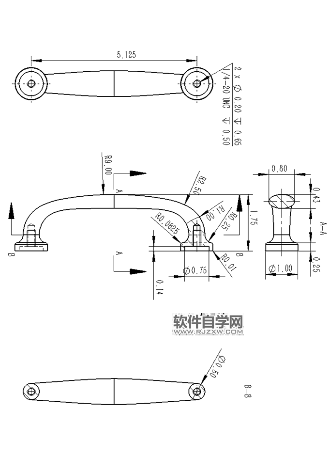 門(mén)把手用SolidWorks畫(huà)的方法