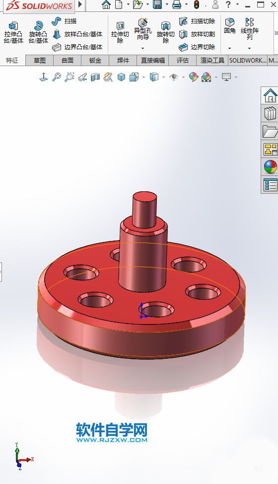 圓弧槽口凸輪機構用SolidWorks制作