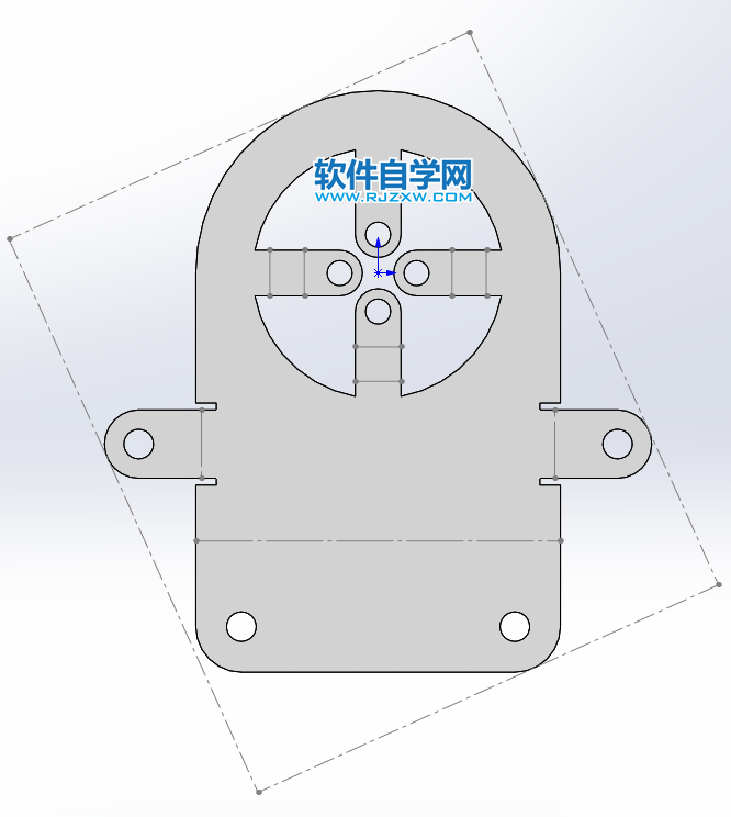 鈑金法蘭零件SolidWorks練習(xí)題畫法
