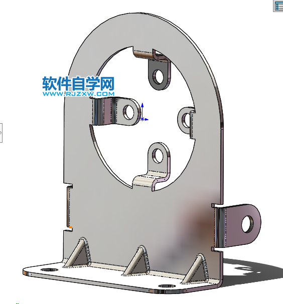 鈑金法蘭零件SolidWorks練習(xí)題畫法