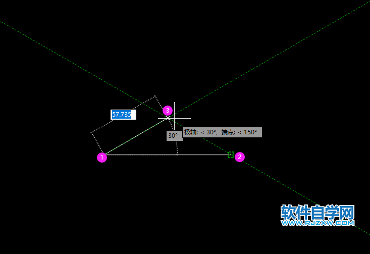 Cad如何畫120度的等腰三角形