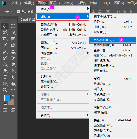 ps怎么調自然飽和度