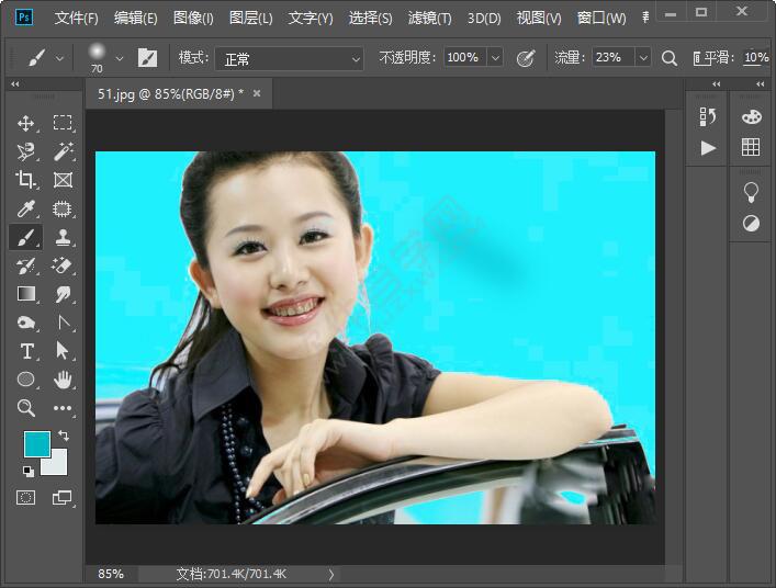 PS畫筆工具畫不出顏色