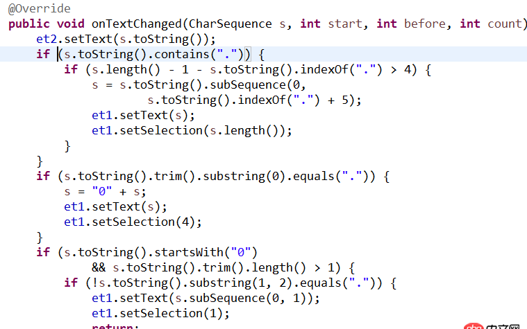 android - 兩個實時互相監聽的EditText怎么設置只能輸入到小數點后四位？