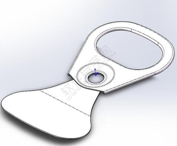 易拉罐拉環鈑金零件怎么用SolidWorks畫