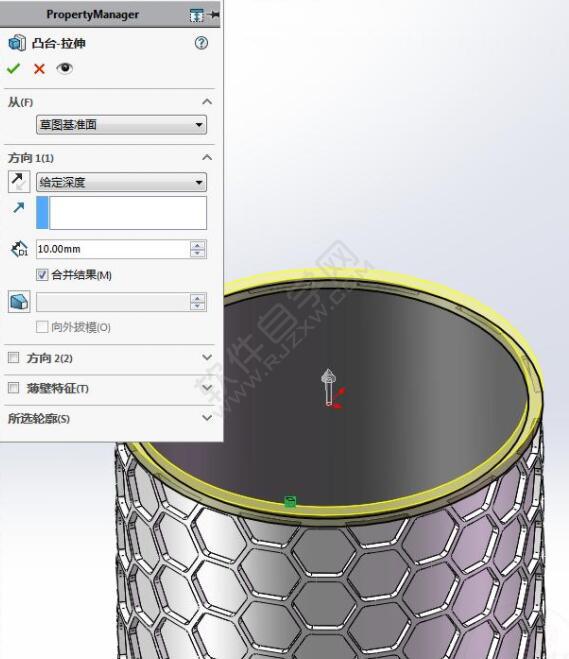 六邊形包裹的筆筒怎么用SolidWorks畫