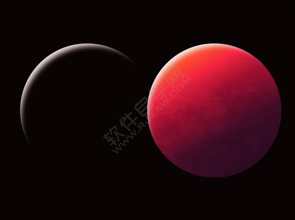 ai怎么畫一個紅色的星球