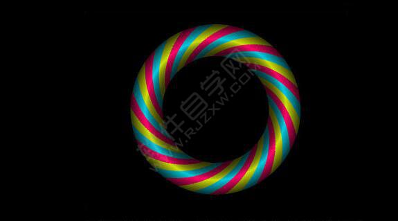 ai怎么制作彩色旋轉圓環效果