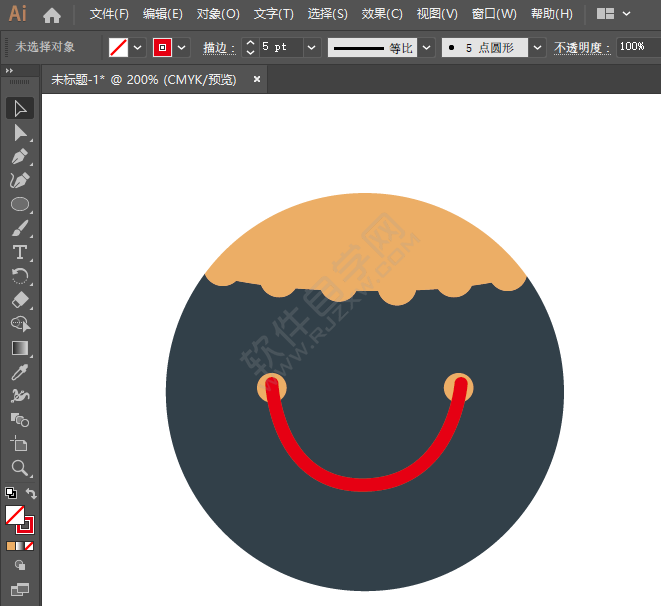 ai怎么畫手機(jī)主題商店圖標(biāo)