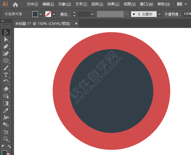 ai畫一個光盤音樂圖標的方法
