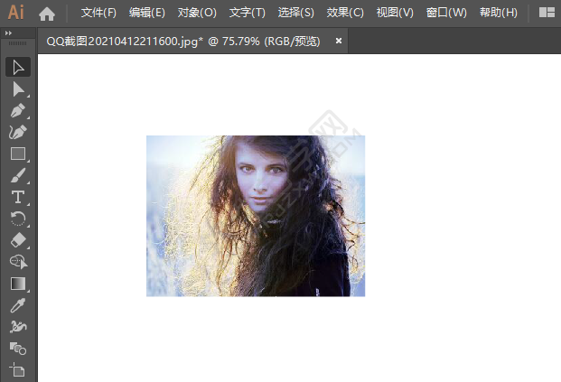 給AI里的圖片設置成角的線條效果